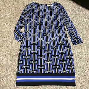 Michael kors graphic print dress with exposed zip back